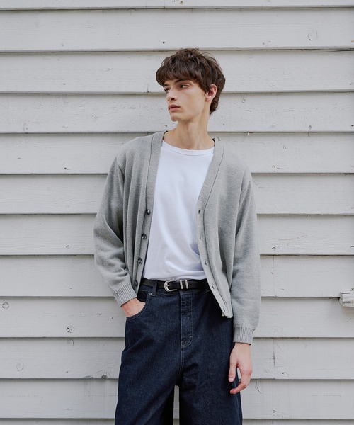 Regen Glanz(レーゲングランツ)の「cropped knit cardigan/クロップドニットカーディガン(カーディガン/ボレロ・メンズ・ブラック/グレー・MEDIUM/SMALL/LARGE)」の6枚目の写真