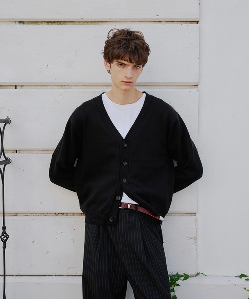 Regen Glanz(レーゲングランツ)の「cropped knit cardigan/クロップドニットカーディガン(カーディガン/ボレロ・メンズ・ブラック/グレー・MEDIUM/SMALL/LARGE)」の16枚目の写真