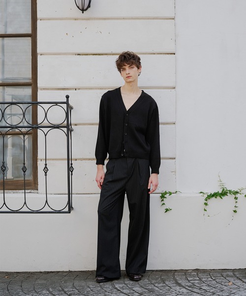Regen Glanz(レーゲングランツ)の「cropped knit cardigan/クロップドニットカーディガン(カーディガン/ボレロ・メンズ・ブラック/グレー・MEDIUM/SMALL/LARGE)」の19枚目の写真