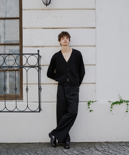 Regen Glanz(レーゲングランツ)の「cropped knit cardigan/クロップドニットカーディガン(カーディガン/ボレロ・メンズ・ブラック/グレー・MEDIUM/SMALL/LARGE)」の20枚目の写真
