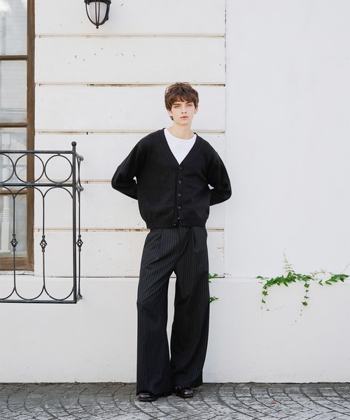 Regen Glanz(レーゲングランツ)の「cropped knit cardigan/クロップドニットカーディガン(カーディガン/ボレロ・メンズ・ブラック/グレー・MEDIUM/SMALL/LARGE)」の22枚目の写真
