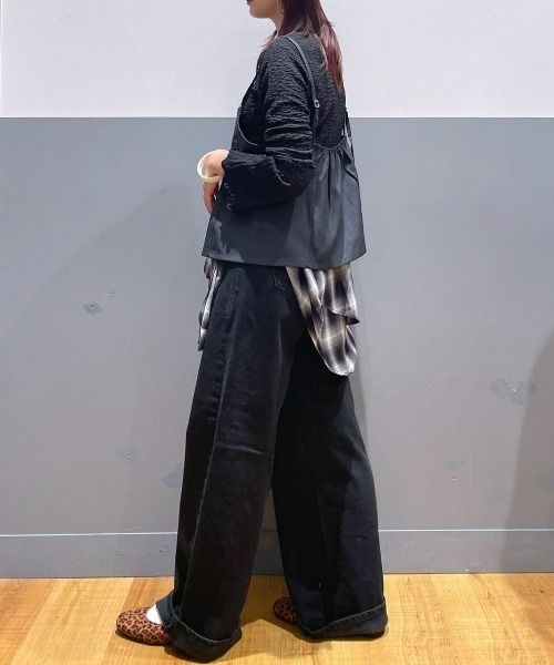 Right-on（ライトオン）の「【ヒップまでカバー】【HONEYSUCKLE ROSE】オンブレチェックシャツ (ゆったりシルエット/前後差丈)（シャツ/ブラウス・レディース・ブルー/ブラック/ブラウン・S/L/M）」の19枚目の写真