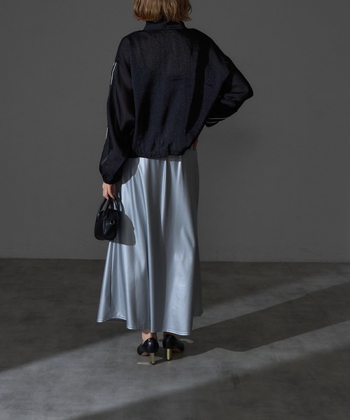 each（イーチ）の「シアートラックジャケット（ブルゾン・レディース・ピンク/グレー/ブラック・FREE）」の16枚目の写真