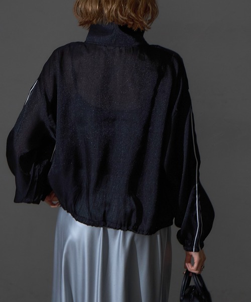 each（イーチ）の「シアートラックジャケット（ブルゾン・レディース・ピンク/グレー/ブラック・FREE）」の12枚目の写真