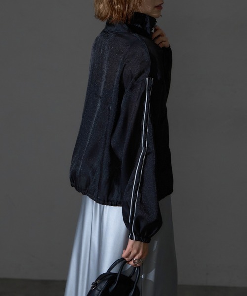 each（イーチ）の「シアートラックジャケット（ブルゾン・レディース・ピンク/グレー/ブラック・FREE）」の11枚目の写真