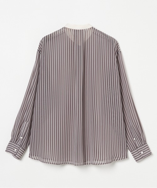 HELIOPOLE（エリオポール）の「the EDITOR SHIRT (CHIFFON)（シャツ/ブラウス・レディース・グレー/ホワイト・38）」の4枚目の写真