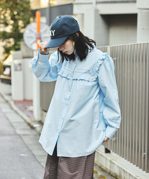 セール】＜新色追加＞スクエア スタンドフリルブラウス（シャツ