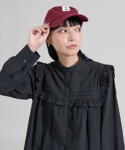 FREAK'S STORE(フリークスストア)の「<新色追加>スクエア スタンドフリルブラウス(シャツ/ブラウス・レディース・ブラック/オリーブ/オフホワイト/サックスブルー・フリ-)」の17枚目の写真