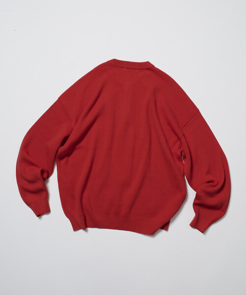 FREAK'S STORE(フリークスストア)の「限定展開 リラックスフィット 片畦リンキング ヘンリーネック ニット(ニット/セーター・メンズ・チャコールグレー/ブラック/ブラウン/レッド/グリーン・MEDIUM/LARGE)」の13枚目の写真
