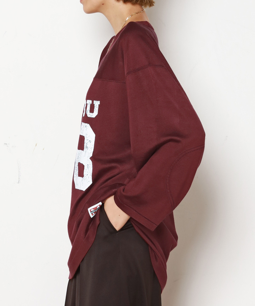 athletic wear MASON】別注レーヨンフットボールTシャツ（T