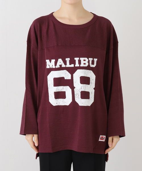 AP STUDIO(エーピーストゥディオ)の「【athletic wear MASON】別注レーヨンフットボールTシャツ(Tシャツ/カットソー・レディース・ブルー/ボルドー・FREE)」の11枚目の写真