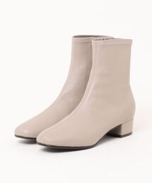 ストレッチレザーショートブーツ
