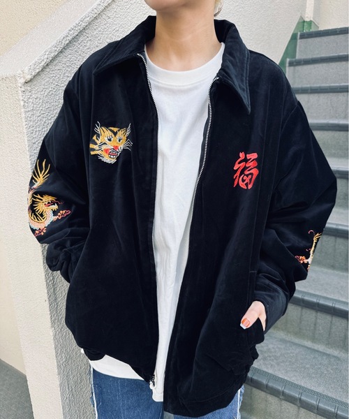 セール】HOUSTON / COTTON VELVETEEN VIETNAM JACKET TIGER・MAP