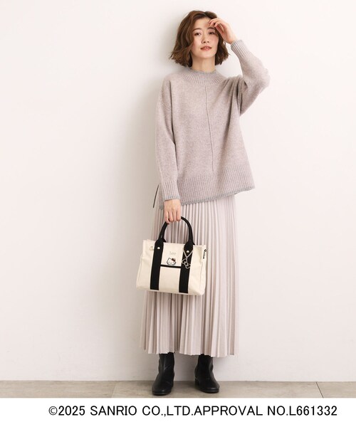 ハローキティコラボ（ハローキティコラボ）の「【ハローキティ】Lee別注ポケット刺繍スクエアトート（トートバッグ・レディース・グレー系2/ブラック/アイボリー/ブラック系2・00）」の8枚目の写真