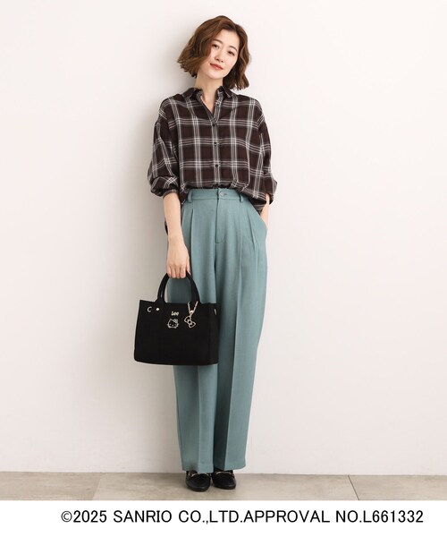 ハローキティコラボ（ハローキティコラボ）の「【ハローキティ】Lee別注ポケット刺繍スクエアトート（トートバッグ・レディース・グレー系2/ブラック/アイボリー/ブラック系2・00）」の9枚目の写真