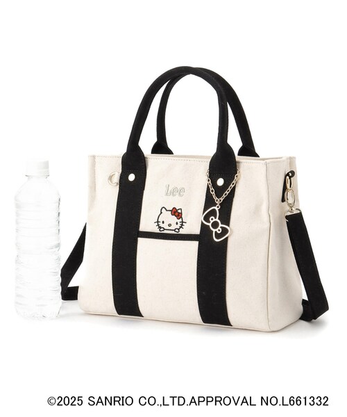 ハローキティコラボ（ハローキティコラボ）の「【ハローキティ】Lee別注ポケット刺繍スクエアトート（トートバッグ・レディース・グレー系2/ブラック/アイボリー/ブラック系2・00）」の11枚目の写真