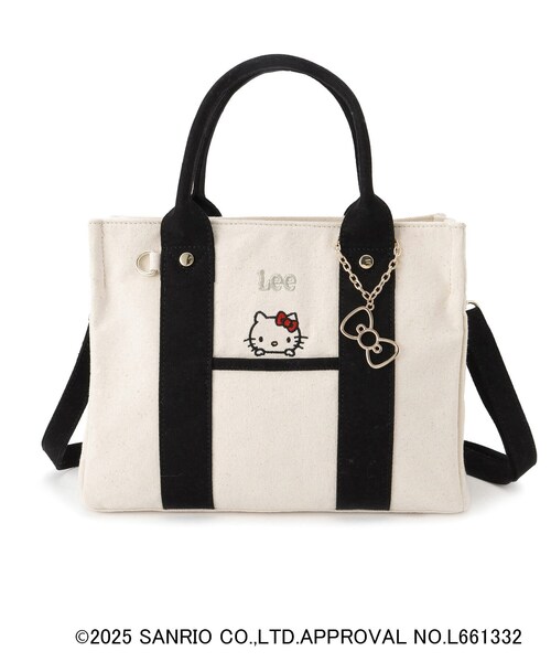 ハローキティコラボ（ハローキティコラボ）の「【ハローキティ】Lee別注ポケット刺繍スクエアトート（トートバッグ・レディース・グレー系2/ブラック/アイボリー/ブラック系2・00）」の18枚目の写真