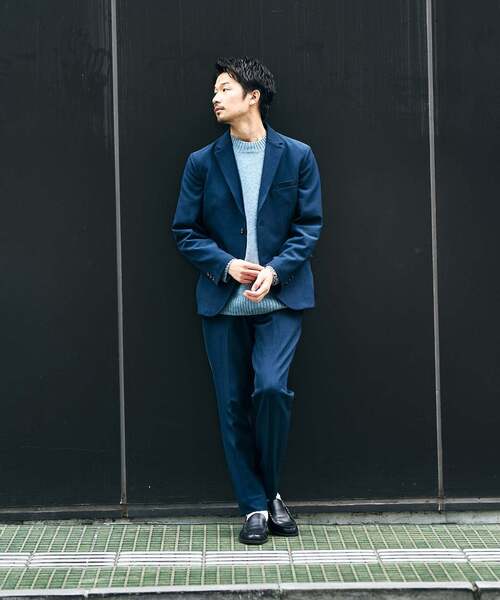 417 EDIFICE ヘリンボーン イージー スーツ セットアップ L 417 EDIFICE イージー スーツ セットアップ L グレー ヘリンボーン