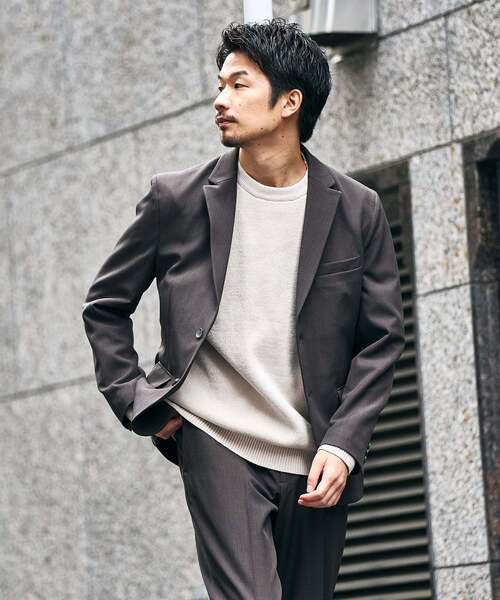 現行モデル✨EDIFICE セットアップ　スーツ　ベージュ　ストレッチ　洗える 現行モデル✨EDIFICE セットアップ スーツ ベージュ ストレッチ