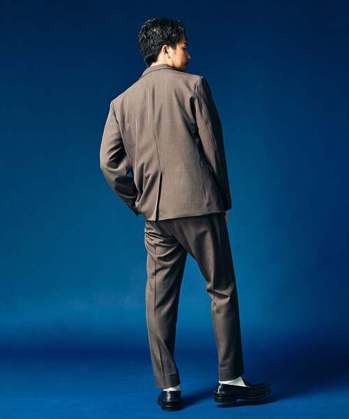 417 EDIFICE（フォーワンセブンエディフィス）の「4WAYストレッチ セットアップ  ”ジャケット1点+パンツ1点” の2点セット（スーツセット・メンズ・ブラック/カーキ/ブラウン/ネイビー・SMALL/MEDIUM/LARGE/X-LARGE/XX-LARGE）」の13枚目の写真