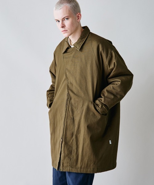 rehacer（レアセル）の「rehacer : Slant Twill Mods Coat  / スラント ツイル モッズコート（モッズコート・メンズ・ブラック/カーキ・LARGE/MEDIUM/SMALL）」の3枚目の写真