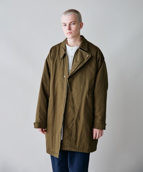 rehacer（レアセル）の「rehacer : Slant Twill Mods Coat  / スラント ツイル モッズコート（モッズコート・メンズ・ブラック/カーキ・LARGE/MEDIUM/SMALL）」の4枚目の写真