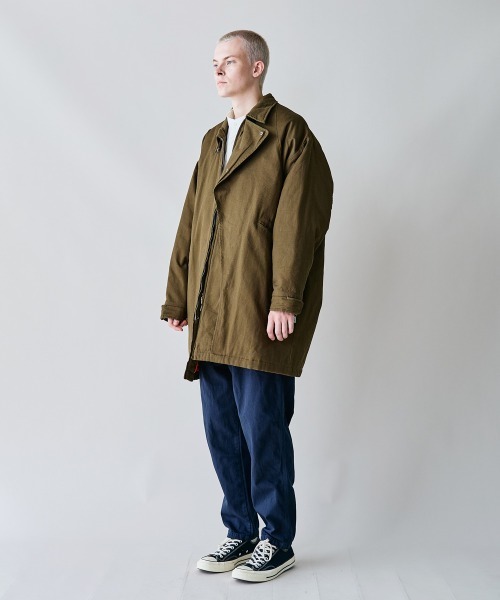 rehacer（レアセル）の「rehacer : Slant Twill Mods Coat  / スラント ツイル モッズコート（モッズコート・メンズ・ブラック/カーキ・LARGE/MEDIUM/SMALL）」の18枚目の写真