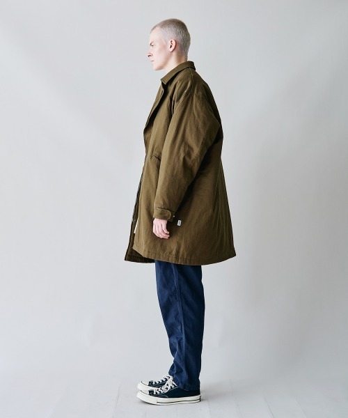 rehacer（レアセル）の「rehacer : Slant Twill Mods Coat  / スラント ツイル モッズコート（モッズコート・メンズ・ブラック/カーキ・LARGE/MEDIUM/SMALL）」の19枚目の写真