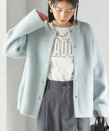シップス購入　chimala ノーカラー　スプリング　コート　ネイビー シップス購入 chimala ノーカラー スプリング コート ネイビー