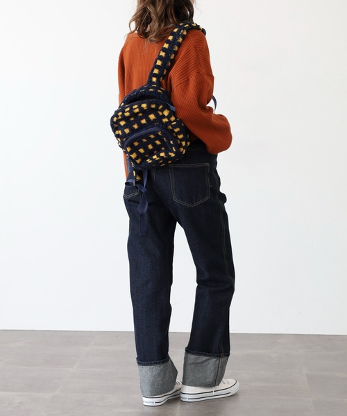 セール】チェック柄ボアミニバックパック（バックパック/リュック