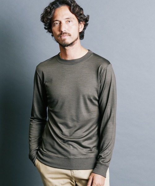 Magine（マージン）の「WOOL JERSEY PULLOVER KNITSAW L/S:ウールジャージ プルオーバー ニットソー ロングスリーブ（ニット/セーター・メンズ・チャコールグレー/ブラック/ネイビー/オリーブ・44/46/48）」の14枚目の写真