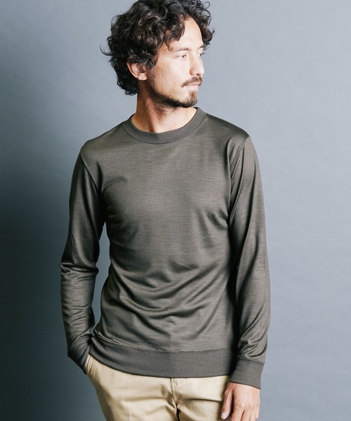 Magine（マージン）の「WOOL JERSEY PULLOVER KNITSAW L/S:ウールジャージ プルオーバー ニットソー ロングスリーブ（ニット/セーター・メンズ・チャコールグレー/ブラック/ネイビー/オリーブ・44/46/48）」の15枚目の写真