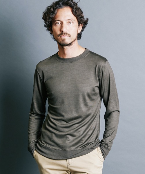 Magine（マージン）の「WOOL JERSEY PULLOVER KNITSAW L/S:ウールジャージ プルオーバー ニットソー ロングスリーブ（ニット/セーター・メンズ・チャコールグレー/ブラック/ネイビー/オリーブ・44/46/48）」の16枚目の写真