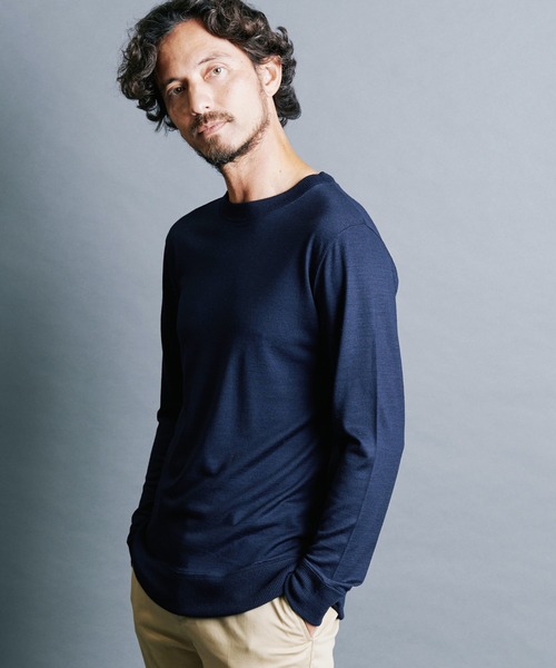 Magine（マージン）の「WOOL JERSEY PULLOVER KNITSAW L/S:ウールジャージ プルオーバー ニットソー ロングスリーブ（ニット/セーター・メンズ・チャコールグレー/ブラック/ネイビー/オリーブ・44/46/48）」の20枚目の写真