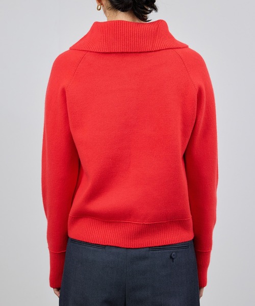 ROPE'(ロペ)の「接結ウールドットボタンハイネックニット/イージーケア(ニット/セーター・レディース・ブラック/レッド/オフホワイト・FREE)」の9枚目の写真