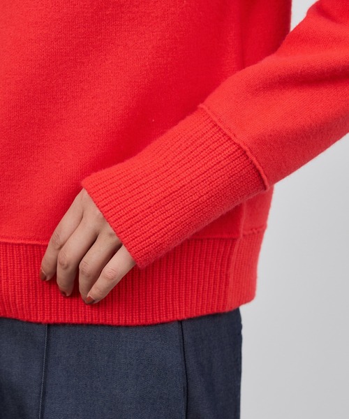 ROPE'(ロペ)の「接結ウールドットボタンハイネックニット/イージーケア(ニット/セーター・レディース・ブラック/レッド/オフホワイト・FREE)」の11枚目の写真
