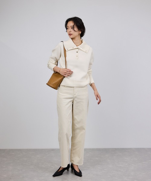 ROPE'(ロペ)の「接結ウールドットボタンハイネックニット/イージーケア(ニット/セーター・レディース・ブラック/レッド/オフホワイト・FREE)」の18枚目の写真