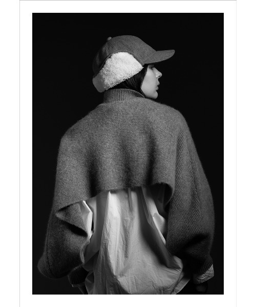 MAISON Birth（メゾンバース）の「MAISON Birth メゾンバース / ARMY FLAP CAP アーミーツイルフラップボアキャップ / MB-25302（キャップ・レディース・オリーブ/ブラック/グレー・FREE）」の10枚目の写真