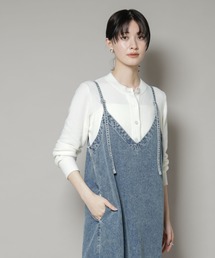 NANO universe | ミニラメシャギークルーネックカーディガン(カーディガン/ボレロ)
