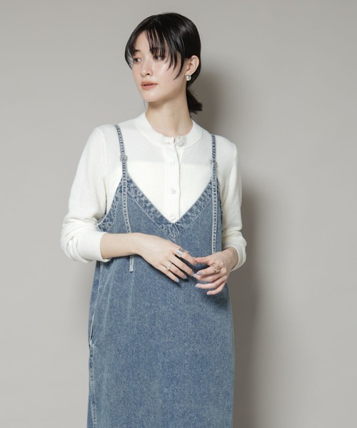 NANO universe（ナノユニバース）の「ミニラメシャギークルーネックカーディガン（カーディガン/ボレロ・レディース・グレー/ホワイト/チャコール・FREE）」の7枚目の写真