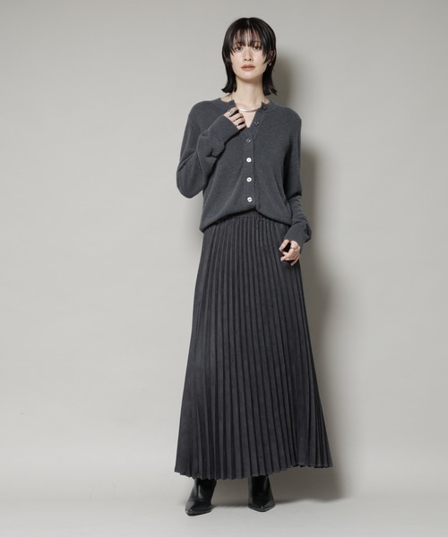 NANO universe（ナノユニバース）の「ミニラメシャギークルーネックカーディガン（カーディガン/ボレロ・レディース・グレー/ホワイト/チャコール・FREE）」の15枚目の写真