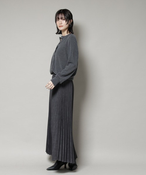 NANO universe（ナノユニバース）の「ミニラメシャギークルーネックカーディガン（カーディガン/ボレロ・レディース・グレー/ホワイト/チャコール・FREE）」の16枚目の写真