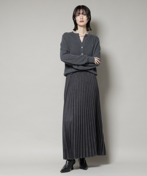 NANO universe（ナノユニバース）の「ミニラメシャギークルーネックカーディガン（カーディガン/ボレロ・レディース・グレー/ホワイト/チャコール・FREE）」の18枚目の写真