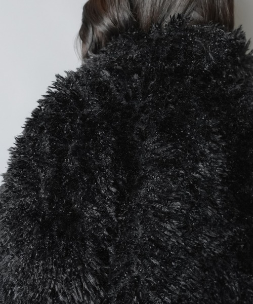 SPINNS（スピンズ）の「今期人気NO.1！まるでぬいぐるみ★愛され素材プードルファーコート（その他アウター・レディース・ブラック/アイボリー/グレイッシュベージュ・ONESIZE）」の10枚目の写真