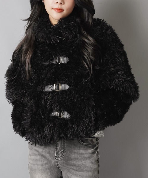 SPINNS（スピンズ）の「今期人気NO.1！まるでぬいぐるみ★愛され素材プードルファーコート（その他アウター・レディース・ブラック/アイボリー/グレイッシュベージュ・ONESIZE）」の15枚目の写真