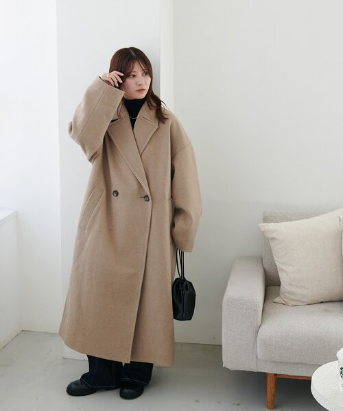 DISCOAT（ディスコート）の「中空糸チェスターコート（チェスターコート・レディース・ブラック/ベージュ・FREE）」の15枚目の写真