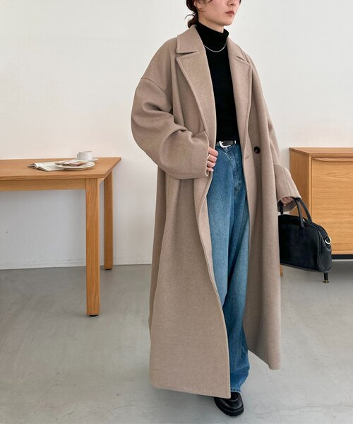 DISCOAT（ディスコート）の「中空糸チェスターコート（チェスターコート・レディース・ブラック/ベージュ・FREE）」の20枚目の写真