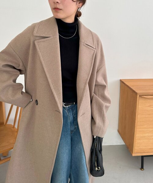 DISCOAT（ディスコート）の「中空糸チェスターコート（チェスターコート・レディース・ブラック/ベージュ・FREE）」の22枚目の写真