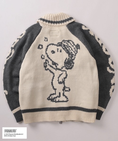 72】【PEANUTS/ピーナッツ】スヌーピー カウチンニット（ニット