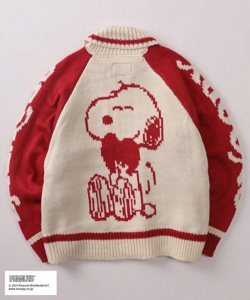 スヌーピーのカウチンジャケット　男女兼用　稀少品　コレクターの方如何ですか？ スヌーピーがエンブレムに！「ブルックスブラザーズ」の「PEANUTS